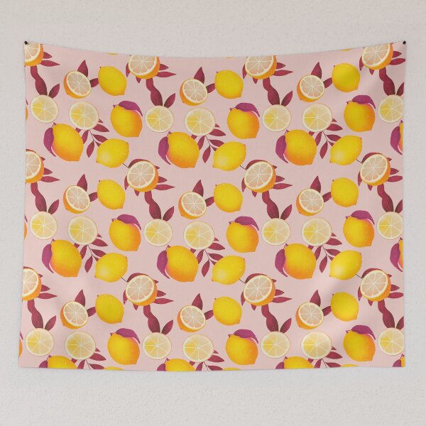 Item preview, Retro-Lemon pattern-Blush designed and sold by Vinaerick.