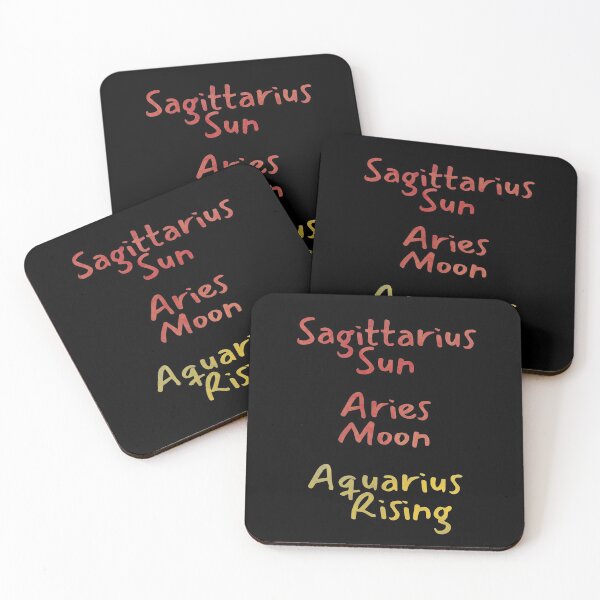 Item preview, Sagittarius Sun Aries Moon Aquarius Rising Text designed and sold by leomooncreates.