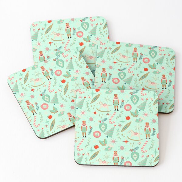 Item preview, Atomic 50s christmas pattern mint designed and sold by Christiane  Zielinski.