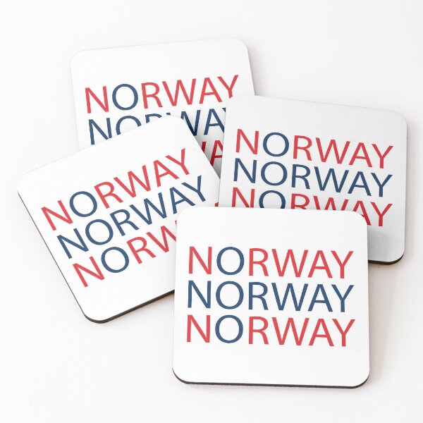 Item preview, Text Based Norway Flag (2 colours) designed and sold by LouiseFranksArt.
