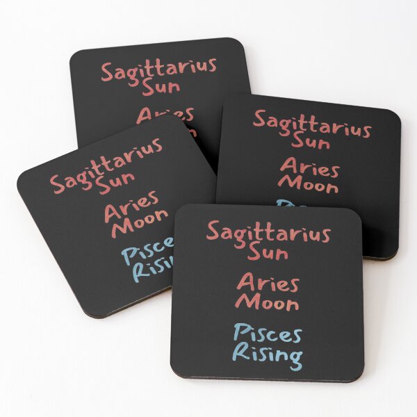 Item preview, Sagittarius Sun Aries Moon Pisces Rising Text designed and sold by leomooncreates.