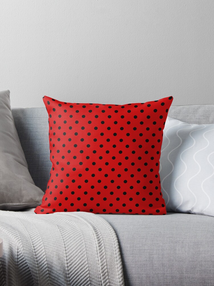 Giant Black and White Polka Dots, Throw Pillow by SpotsDotsPrints