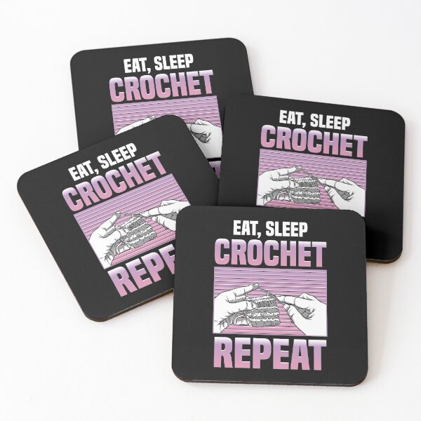 Item preview, Funny Eat Sleep Crochet Repeat Cute Crocheting designed and sold by perfectpresents.