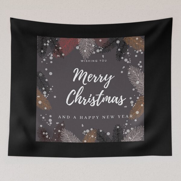 Item preview, Christmas Card - Merry Christmas - Happy New Year, with Snow and Fir branches designed and sold by GionaSophia.