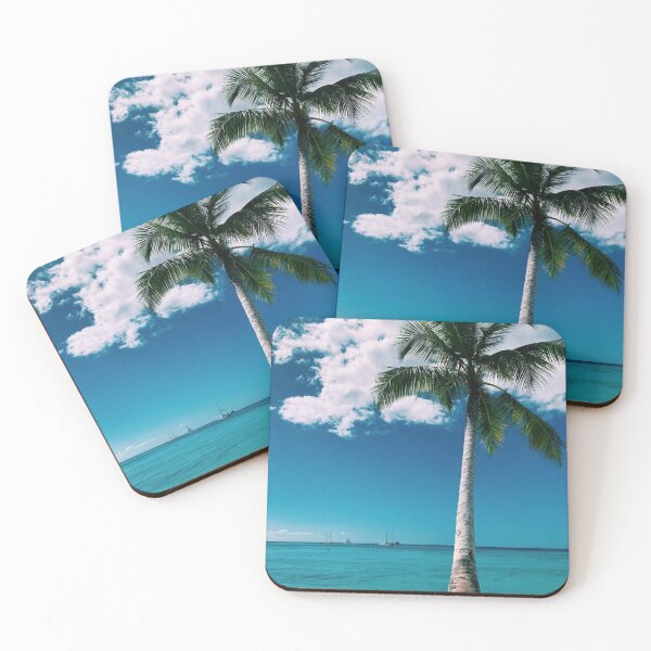 Item preview, Palm tree Caribbean ocean island view designed and sold by yumistudios.