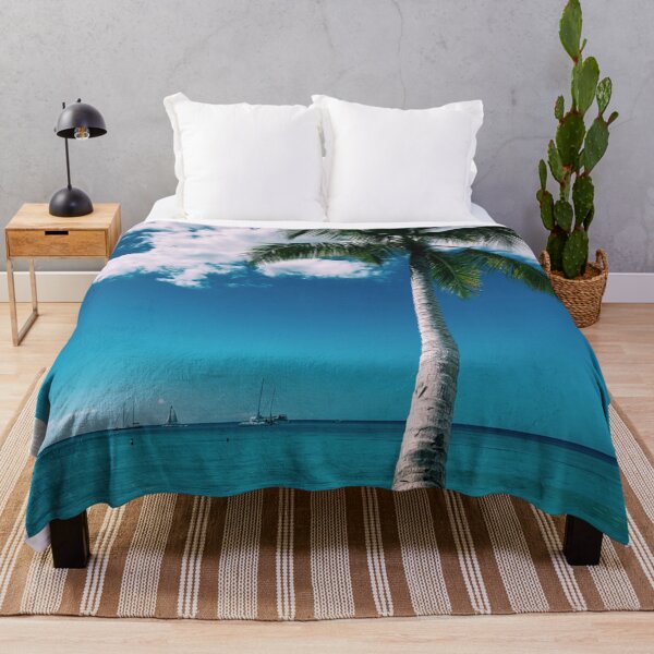 Item preview, Palm tree Caribbean ocean island view designed and sold by yumistudios.