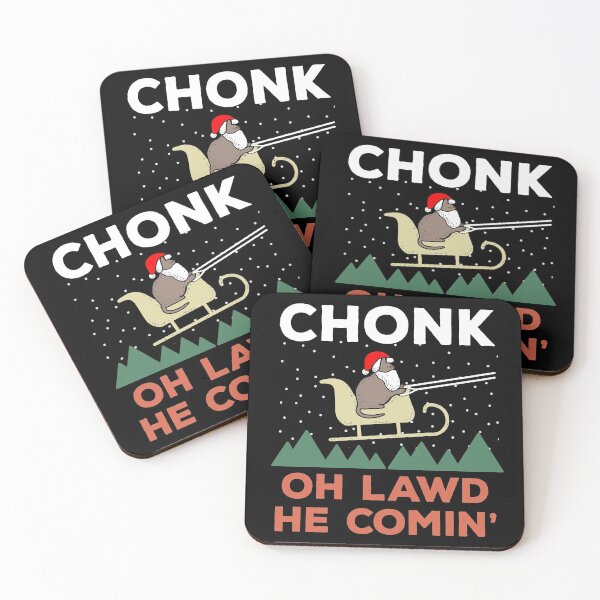 Item preview, Oh Lawd He Comin Chonk Christmas Cat Santa designed and sold by d247.