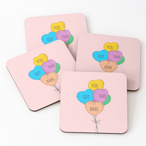 Item preview, You got This Babe Pastel Heart Shape Balloons designed and sold by Miss Tea Positive.