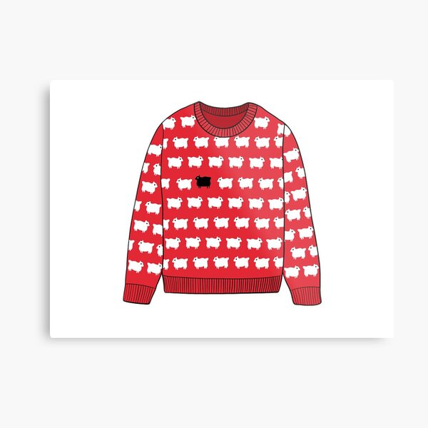 BLACK SHEEP SWEATER Metal Print