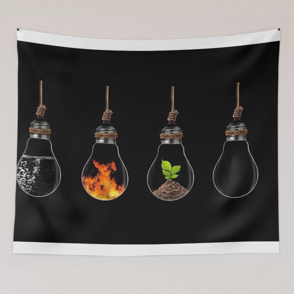 Item preview, depiction of 4 elements inside their light bulbs designed and sold by 42youbest.