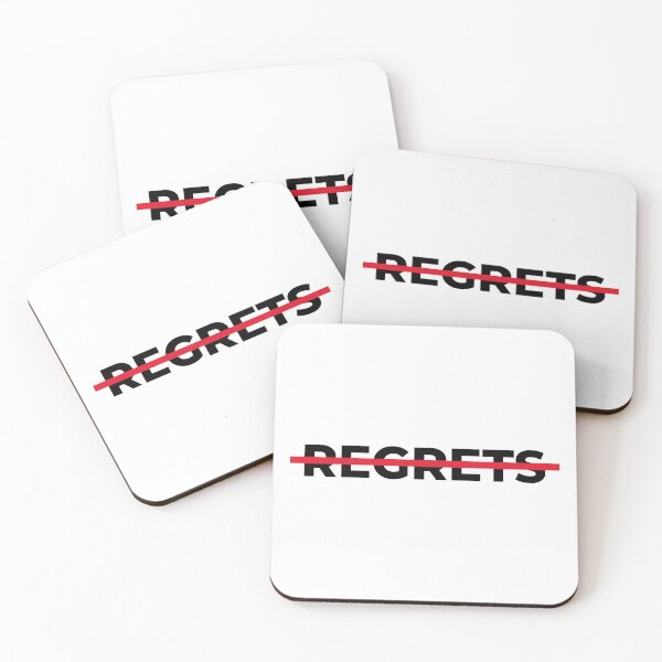 Item preview, Zero Regrets No Regrets Strikethrough Logo designed and sold by PluckySquid.