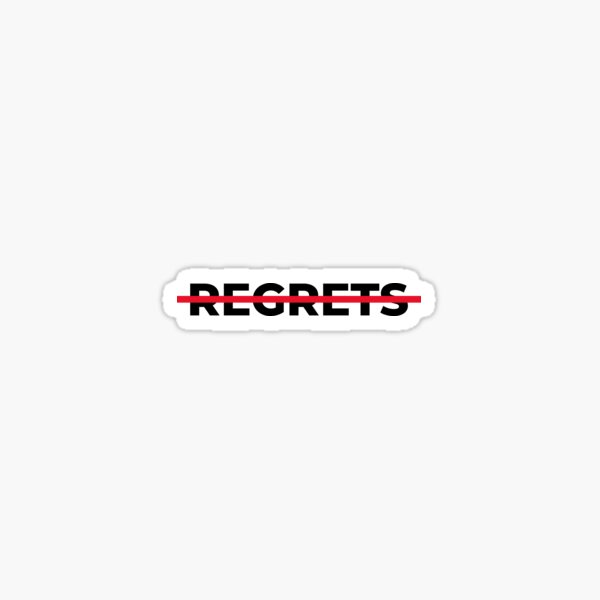 Item preview, Zero Regrets No Regrets Strikethrough Logo designed and sold by PluckySquid.