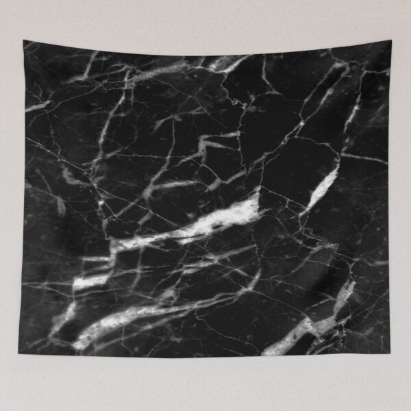 Item preview, Black and White Cool Marble Texture Pattern  designed and sold by Christeena-.