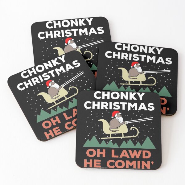 Item preview, Oh Lawd He Comin Chonk Christmas Cat Santa designed and sold by d247.
