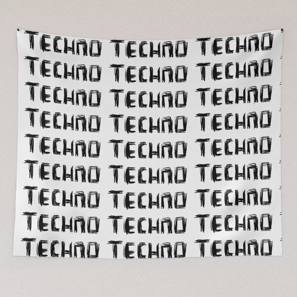 Item preview, Handlettering: Techno Music Lover designed and sold by badlydrawnbabe.