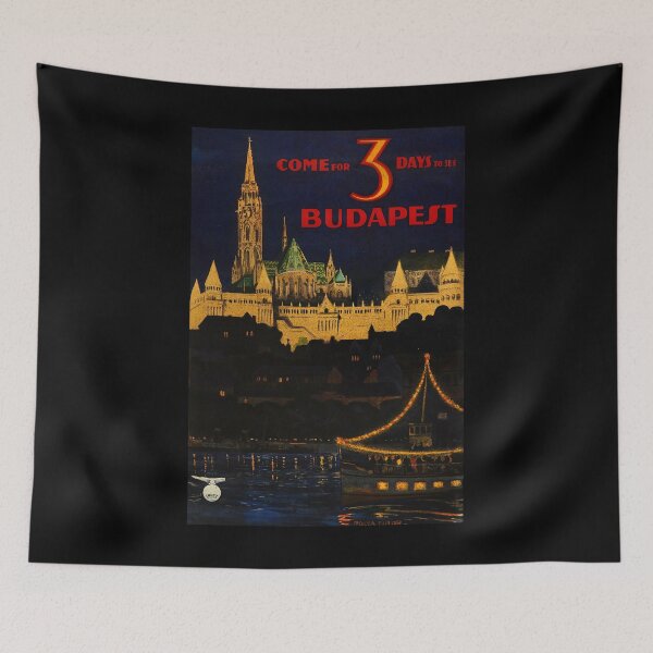 Aperçu de l'œuvre retro classic Budapest poster créée et vendue par CorasPosters.
