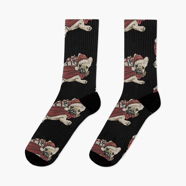 Item preview, French Bulldog christmas gifts and red Christmas hat designed and sold by Collagedream.