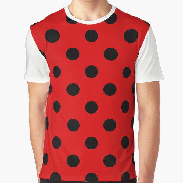 Vintage Polka Dot Blouse For Women Red And Black, Cool T Graphic