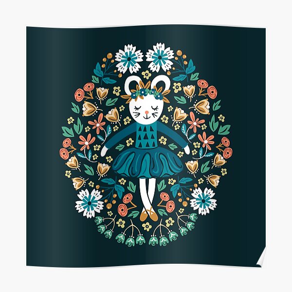 Ballerina Rag Doll Poster