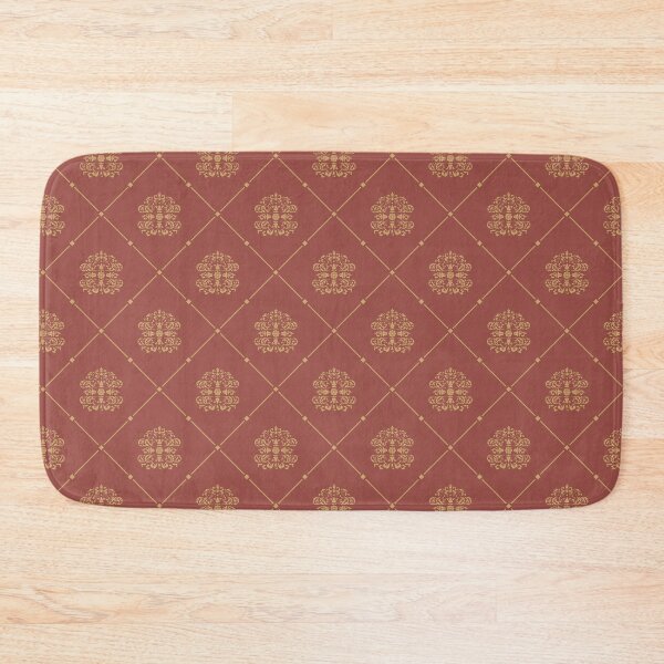 Item preview, Classical Damask Rust Print designed and sold by Colourfultree INDIA.