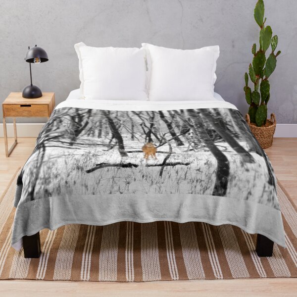 Item preview, Deer in Snow, Winter Woods, Black and White designed and sold by naturecdesigns.