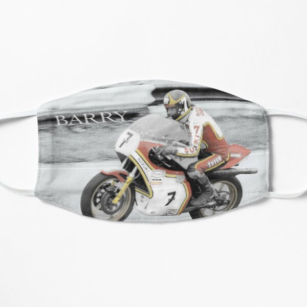 Barry Sheene Légende du MotoGP Champion du Coureur de Moto Masque sans plis