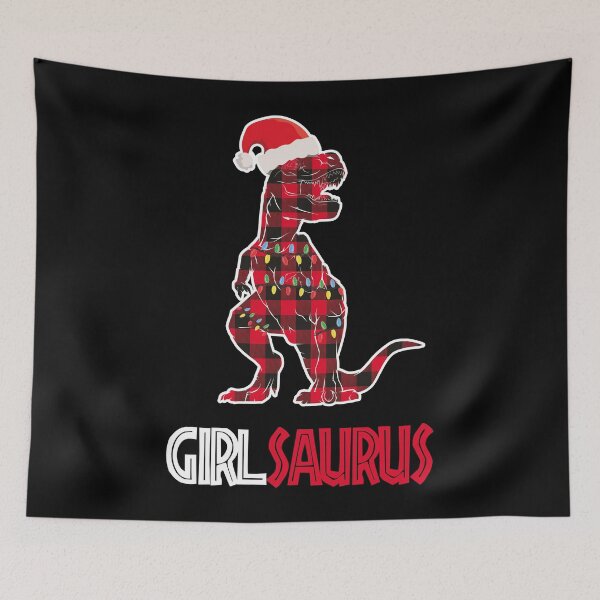 Item preview, Dinosaur Christmas Buffalo Pajamas matching family Girlsaurus designed and sold by tinypurpleland.