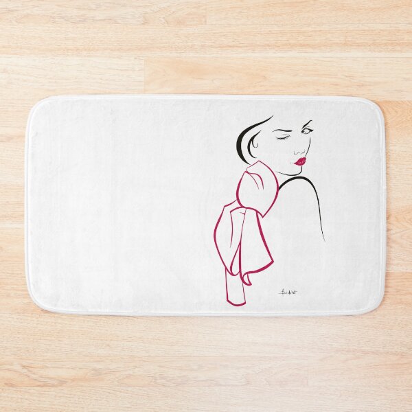 Item preview, Woman with a big bow on her back, winks. designed and sold by AnneDidelot.