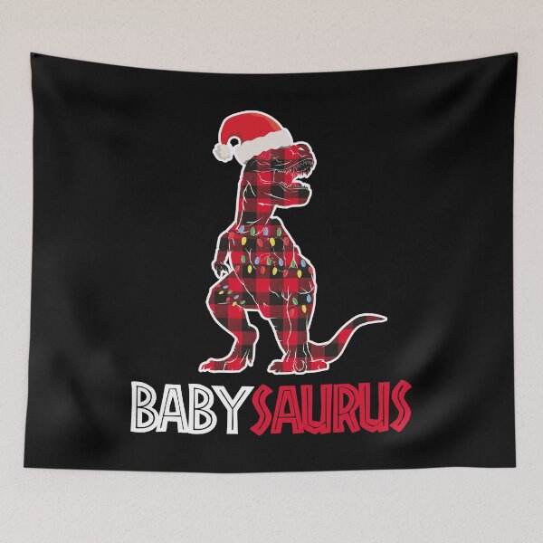 Item preview, Dinosaur Christmas Buffalo Pajamas matching family Babysaurus designed and sold by tinypurpleland.