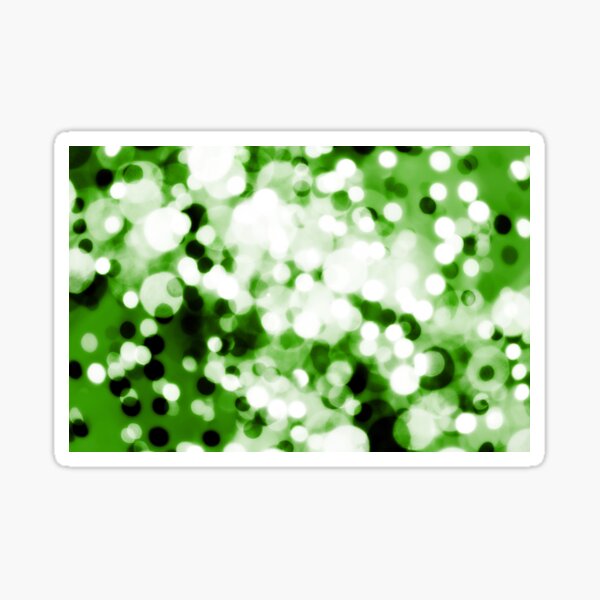 Abstract Effervescence In Green Sticker