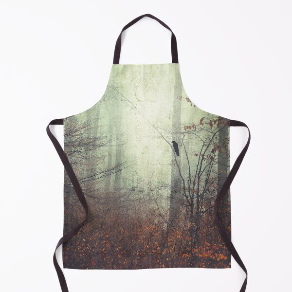 Item preview, Seasons - Bird on a twig in a foggy forest designed and sold by Dyrk Wyst Redbubble Shop.