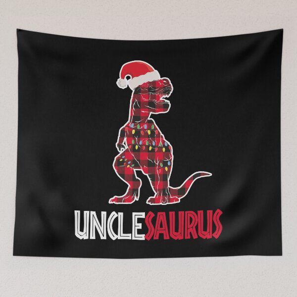 Item preview, Dinosaur Christmas Buffalo Pajamas matching family Unclesaurus designed and sold by tinypurpleland.