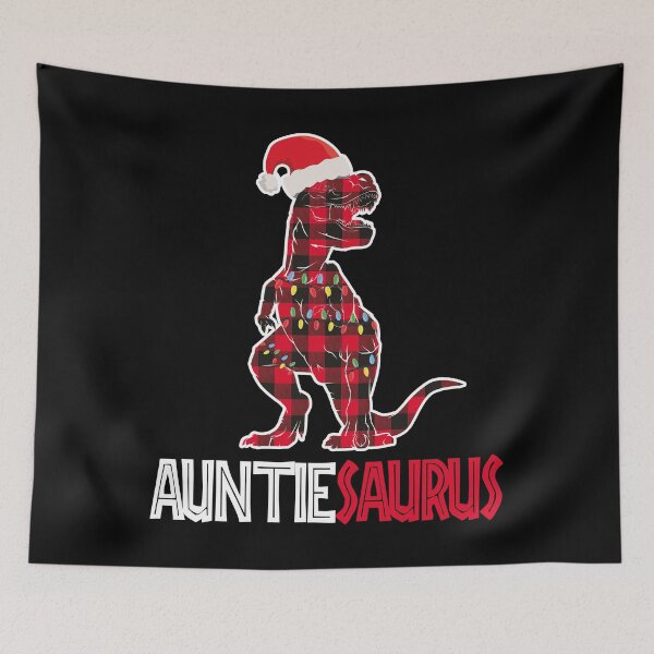 Item preview, Dinosaur Christmas Buffalo Pajamas matching family Auntiesaurus designed and sold by tinypurpleland.