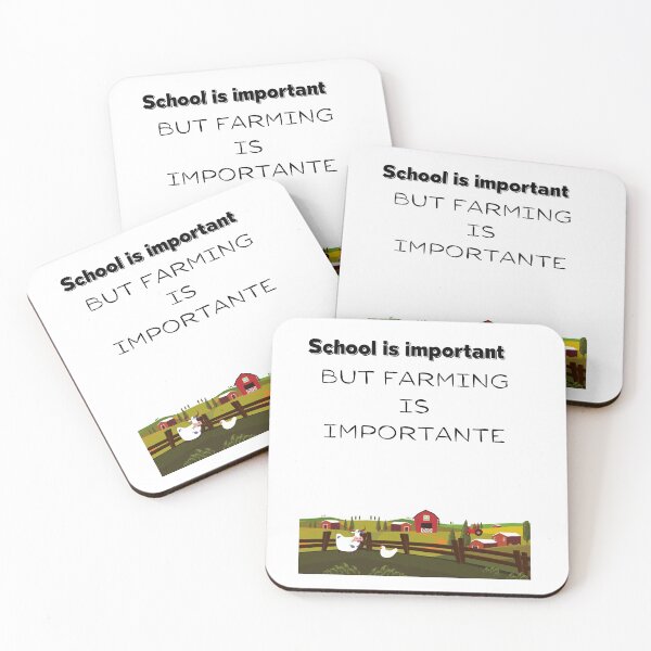 Item preview, School is important but farming is importanter,Farm Farmer Gift designed and sold by piskwi.