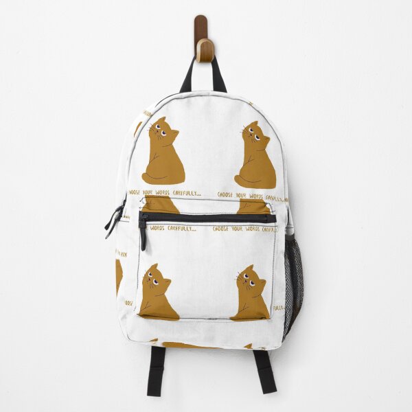 Item preview, Grumpy Annoyed Cat "Choose your words carefully" designed and sold by Midnight Sky Sundry.