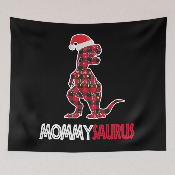 Item preview, Dinosaur Christmas Buffalo Pajamas matching family Mommysaurus designed and sold by tinypurpleland.