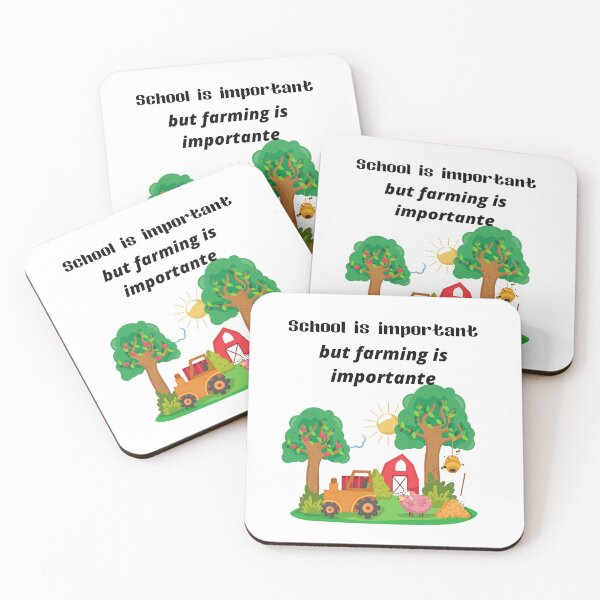 Item preview, School is important but farming is importanter,Farm Farmer Gift designed and sold by piskwi.