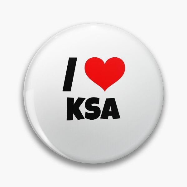 Item preview, I love KSA with a red heart designed and sold by ArabCorner.