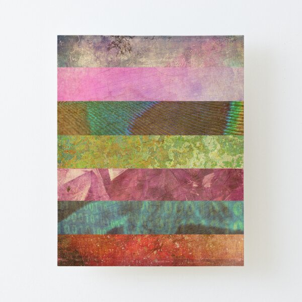 Colourful Patterned Stripes Canvas Mounted Print