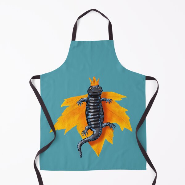 Item preview, Blue Spotted Salamander King on Fall Leaf designed and sold by ELMayer.