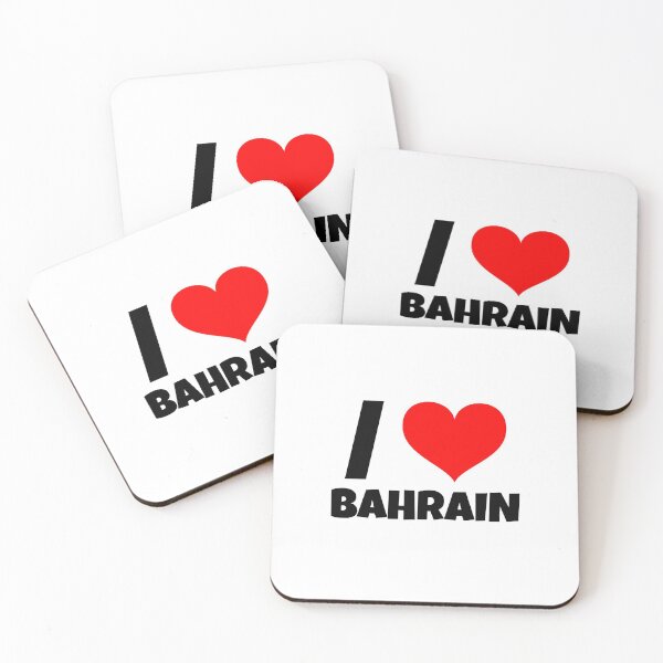 Item preview, I love Bahrain with a red heart designed and sold by ArabCorner.