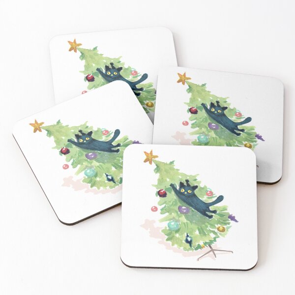 Item preview, Funny Merry Christmas Tree Cat designed and sold by florencethefool.