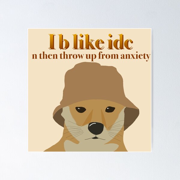 Item preview, dog reaction anxiety meme designed and sold by ai-light.