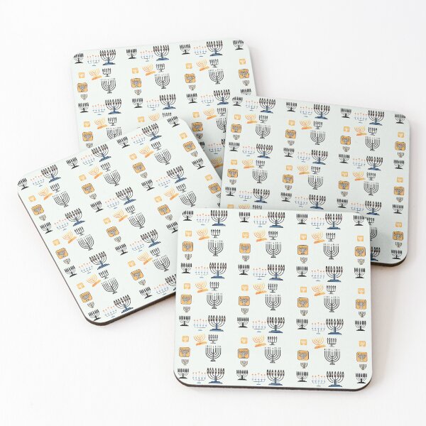 Item preview, Menorah Hanukkah Blanco designed and sold by PatternsRUs.