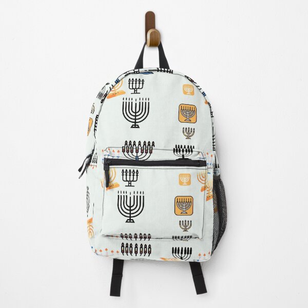 Aperçu de l'œuvre Menorah Hanukkah Blanc créée et vendue par PatternsRUs.
