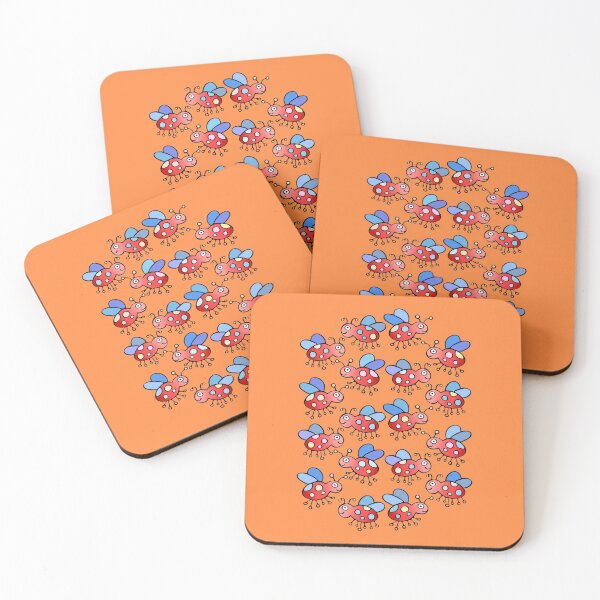 Item preview, Cute and Colorful Ladybug Pattern (orange) designed and sold by Davey's Designs.