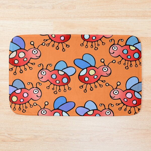 Item preview, Cute and Colorful Ladybug Pattern (orange) designed and sold by Davey's Designs.