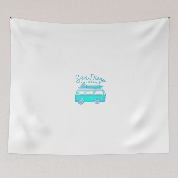 Item preview, San Diego California with surfboards in car designed and sold by Kate15080.