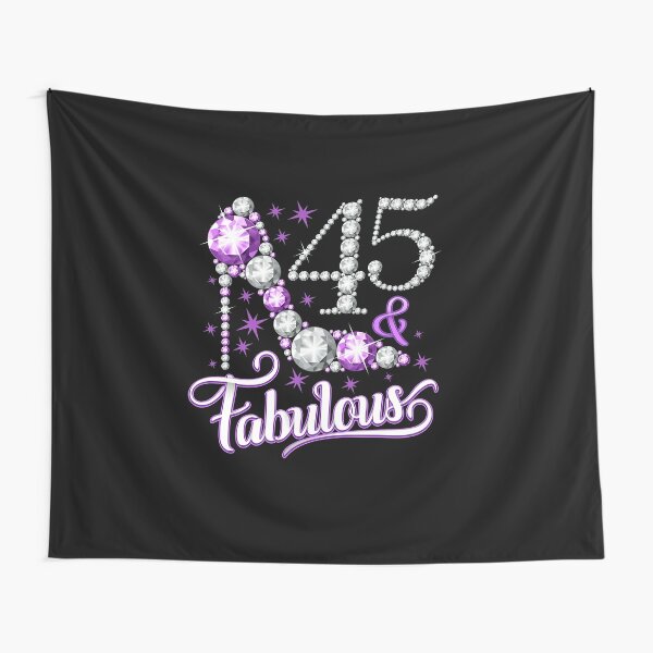 65th Birthday design. 65 & Fabulous lady's design Tapestry for Sale by  iclipart