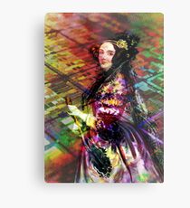 Ada Lovelace - Rainbow of Microchips Metal Print